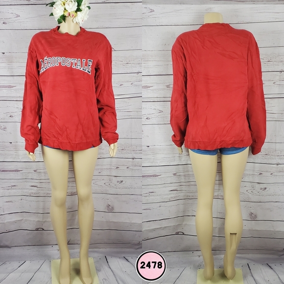 Aeropostale Tops - aeropostale red small sweatshirt